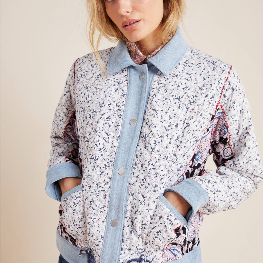 Blank Nyc Multicolor Patchwork Jean Jacket - image 3